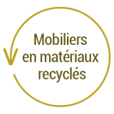 Mobiliers en matériaux recyclés